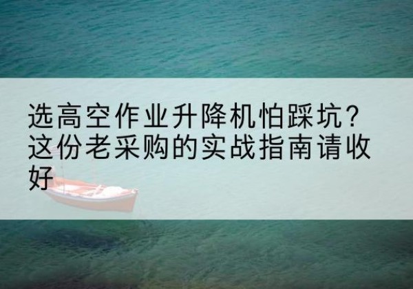 漠河高空作业升降机厂家推荐-选高空作业升降机怕踩坑？这份老采购的实战指南请收好